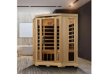 Load image into Gallery viewer, Pro 6 &quot;Rebecca&quot; 3 Person Corner Near Zero EMF Far Infrared Sauna
