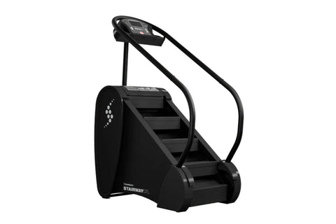 Black stair climber machine