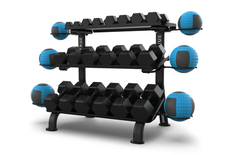 TRUE FS-24 3-Tier Flay Tray Dumbbell Rack