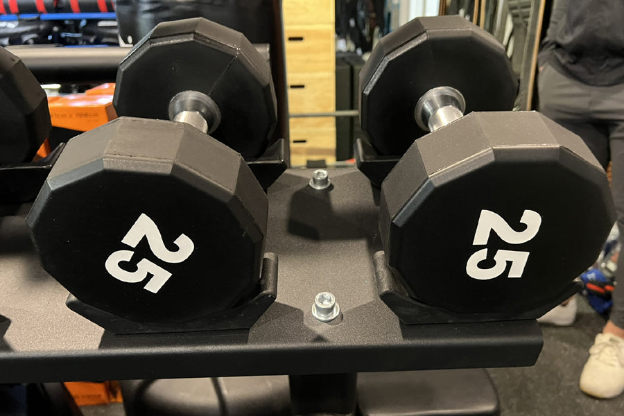 Warrior 12-Sided Urethane Dumbbell Set (5-50lb) (💥MEMORIAL SALE)