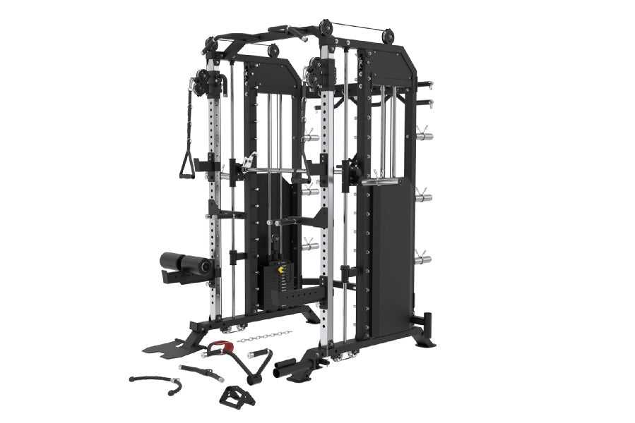 Warrior 801 Pro Power Rack Cage Functional Trainer Cable Pulley Home Gym w/ Smith Machine (🍂 FALL CLEARANCE SALE)