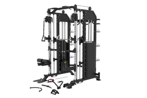 Warrior 801 Pro Power Rack Cage Functional Trainer Cable Pulley Home Gym w/ Smith Machine