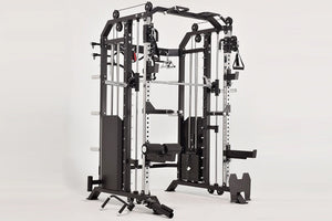 Warrior 801 Pro Power Rack Cage Functional Trainer Cable Pulley Home Gym w/ Smith Machine