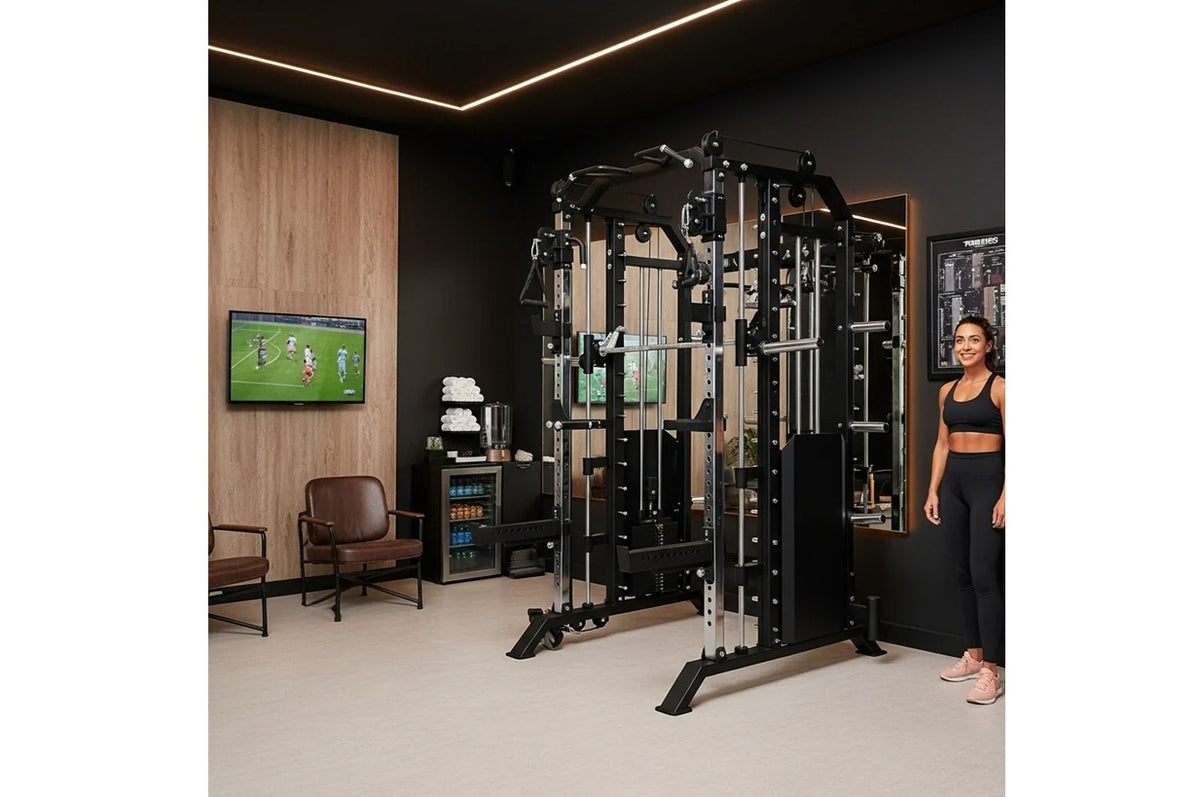 Warrior 801 Pro Power Rack Cage Functional Trainer Cable Pulley Home G ...