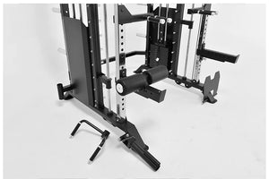 Warrior 801 Pro Power Rack Cage Functional Trainer Cable Pulley Home Gym w/ Smith Machine