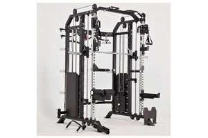 Warrior 801 Power Rack Functional Trainer Cable Pulley Crossover Home Gym w/ Smith Cage - DEMO MODEL