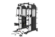 Load image into Gallery viewer, Warrior 801 Power Rack Functional Trainer Cable Pulley Crossover Home Gym w/ Smith Cage - DEMO MODEL
