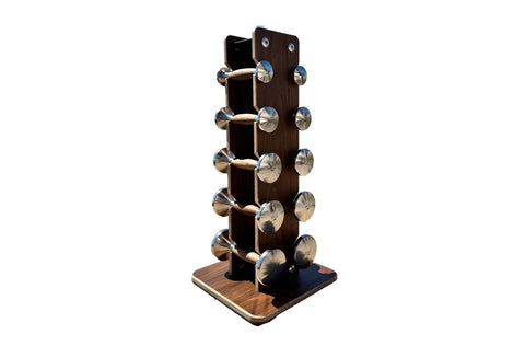 Warrior Luxury Wood | Stainless Steel Dumbbell Set (2.5-12lbs)