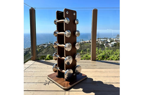 Warrior Luxury Wood | Stainless Steel Dumbbell Set (2.5-12lbs)