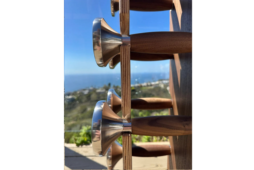Warrior Luxury Wood | Stainless Steel Dumbbell Set (2.5-12lbs)