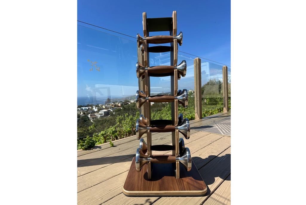 Warrior Luxury Wood | Stainless Steel Dumbbell Set (2.5-12lbs)