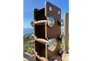 Warrior Luxury Wood | Stainless Steel Dumbbell Set (2.5-12lbs)