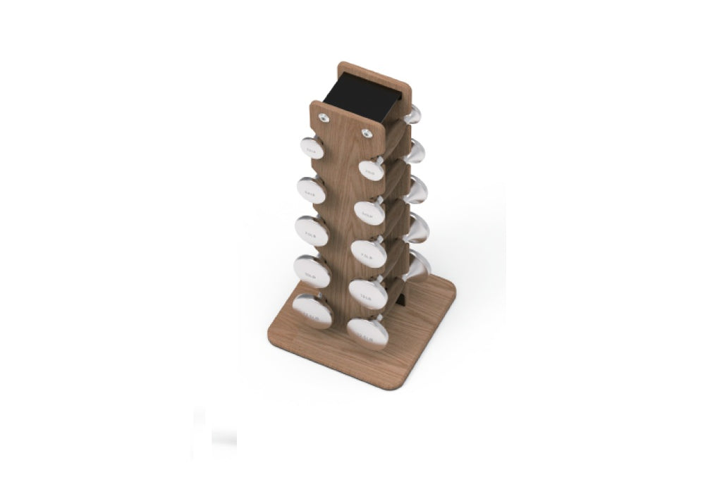 Warrior Luxury Wood | Stainless Steel Dumbbell Set (2.5-12lbs)