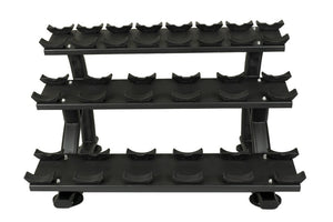 Warrior 3-Tier Compact Pro-Style Dumbbell Saddle Rack (10 Pair) (💥MEMORIAL SALE)