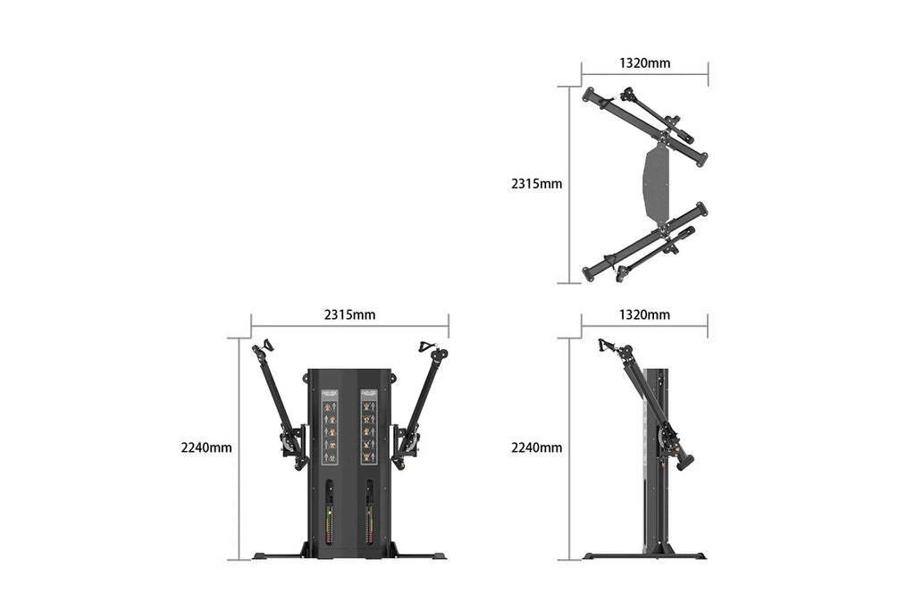 Warrior Commercial Series Dual-Arm Functional Trainer (🪂NEW ITEM) (🍂 FALL CLEARANCE SALE)