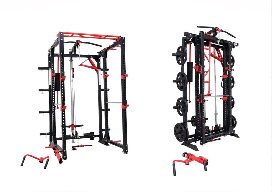 Warrior Freestanding Folding Cable Pulley Power Rack