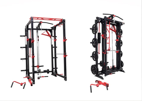 Warrior Freestanding Folding Cable Pulley Power Rack