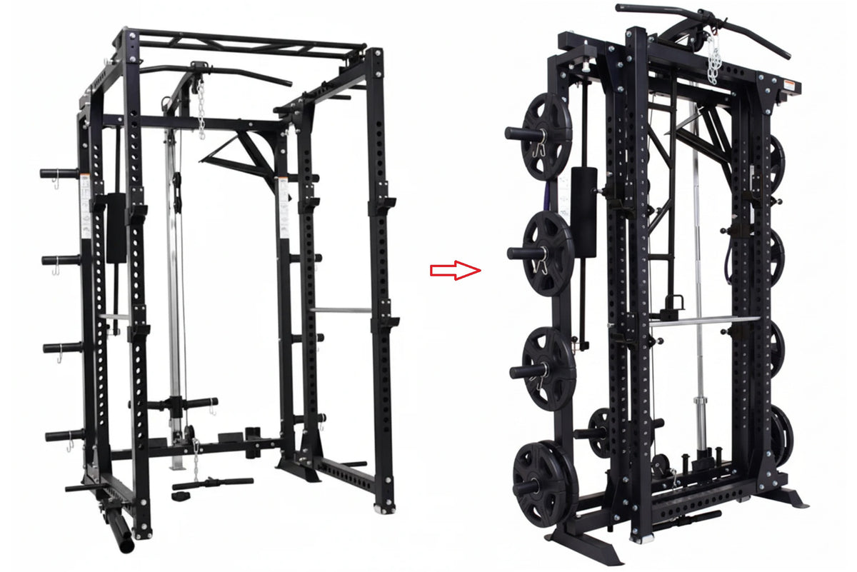 Warrior Freestanding Folding Cable Pulley Power Rack – 360 Fitness ...