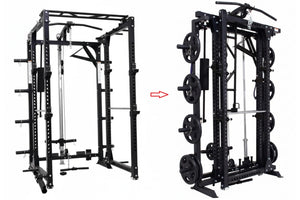 Half Power Rack - Cage à Squat Mi-haute - Heavy Duty - Noir - Occasion (boîte Ouverte)