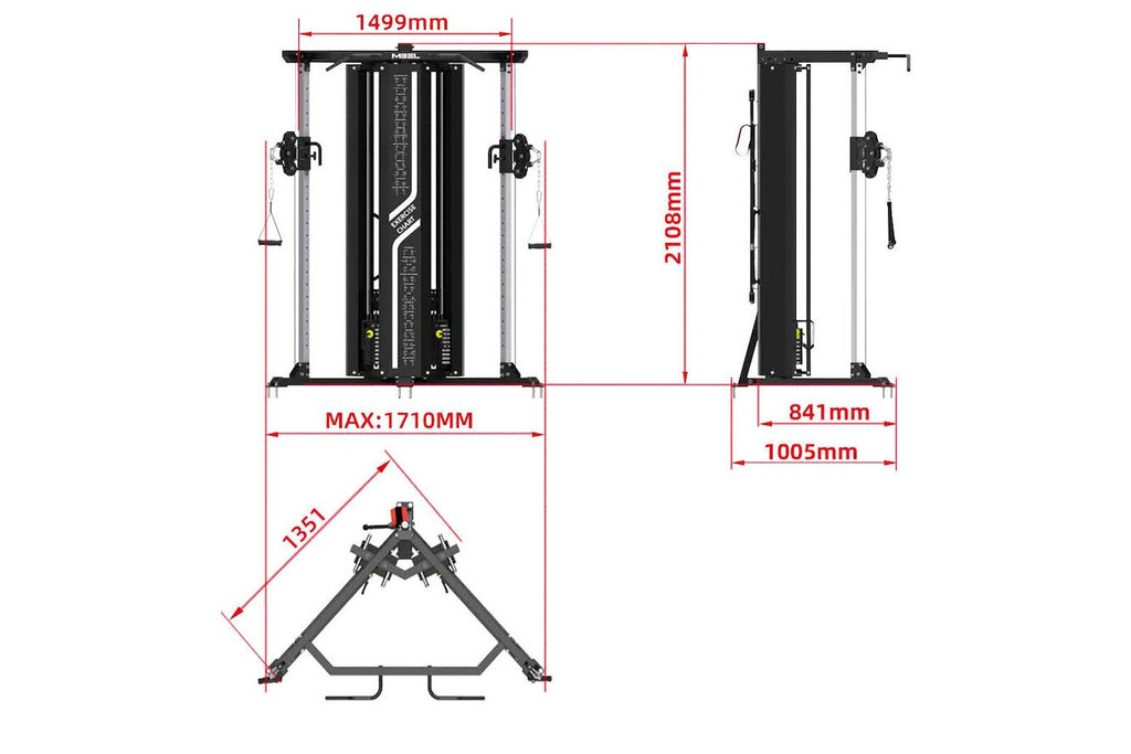 Warrior FT900 Cable Pulley Functional Trainer Home Gym (🍂 FALL CLEARANCE SALE)