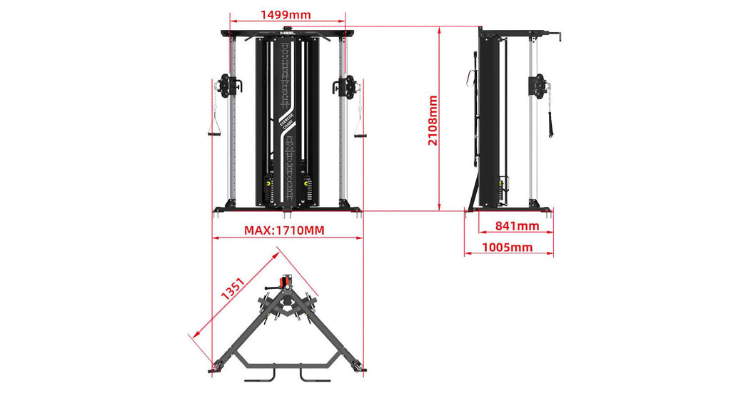 Warrior FT900 Cable Pulley Functional Trainer Home Gym (🍂 FALL CLEARANCE SALE)