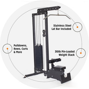 Warrior Lat Pulldown / Low-Row Home Gym System (SALE)
