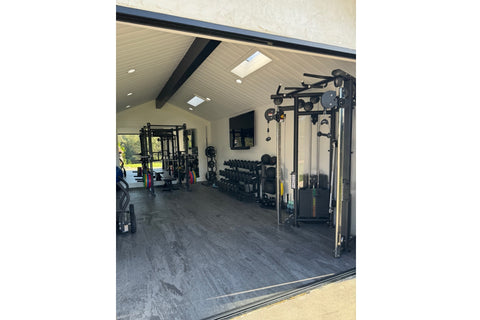 Warrior Marble Interlocking Gym Tile Flooring (Gunmetal Grey)