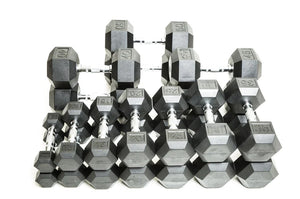 Warrior Rubber Hex Dumbbells ($1.39/lb)