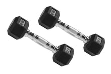 Load image into Gallery viewer, Warrior Rubber Hex Dumbbell Set (5-50lbs)
