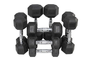 Warrior Rubber Hex Dumbbells ($1.39/lb)