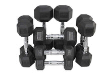 Load image into Gallery viewer, Warrior Rubber Hex Dumbbell Set (5-50lbs)
