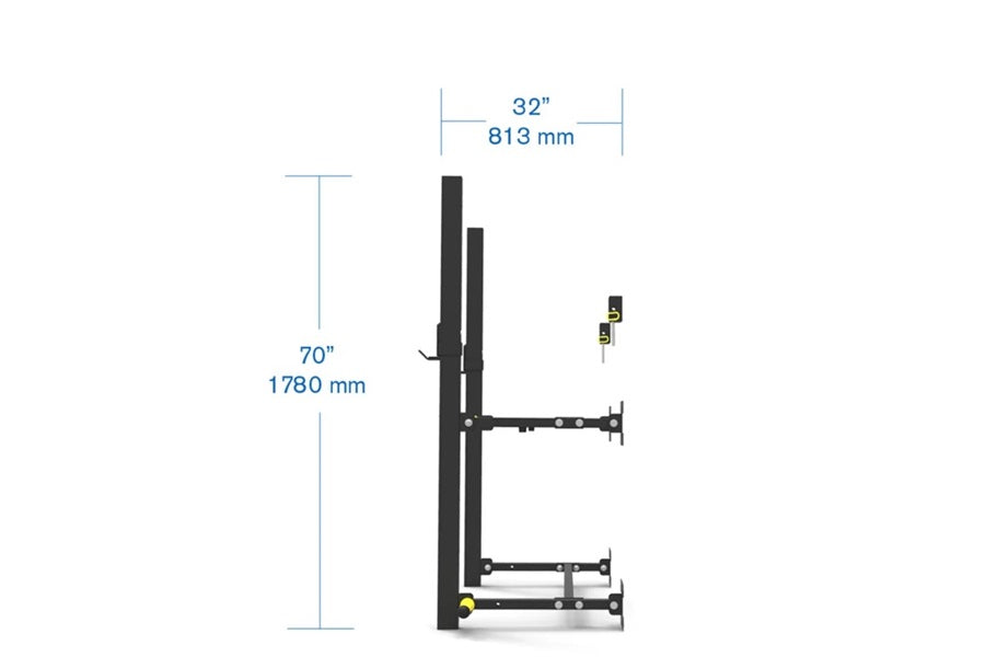 Warrior Wall-Mounted Fold-Up Squat Rack V2
