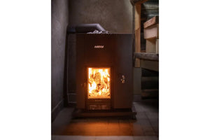 Harvia Linear 22 GreenFlame ES Wood-Burning Sauna Stove Heater (Black)