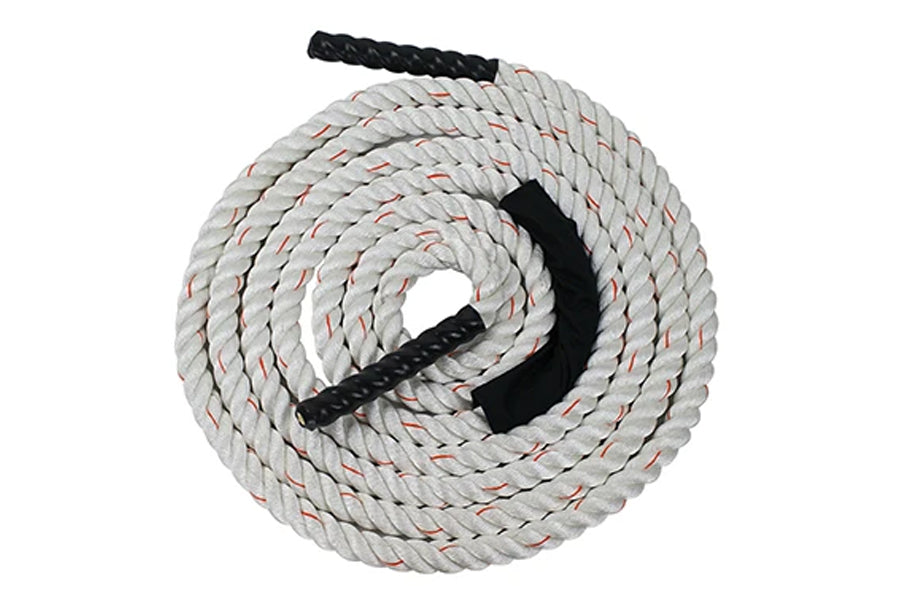White Rope Range Battle Rope White Battle Rope 30 Ft – Torque Fitness Commercial