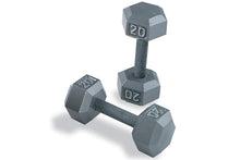 Load image into Gallery viewer, Warrior Cast Iron Hex Dumbbells
