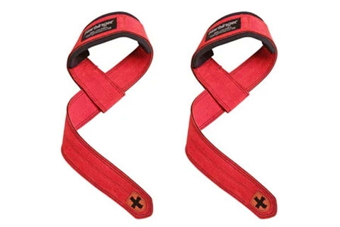 Warrior Padded Real Leather Lifting Straps