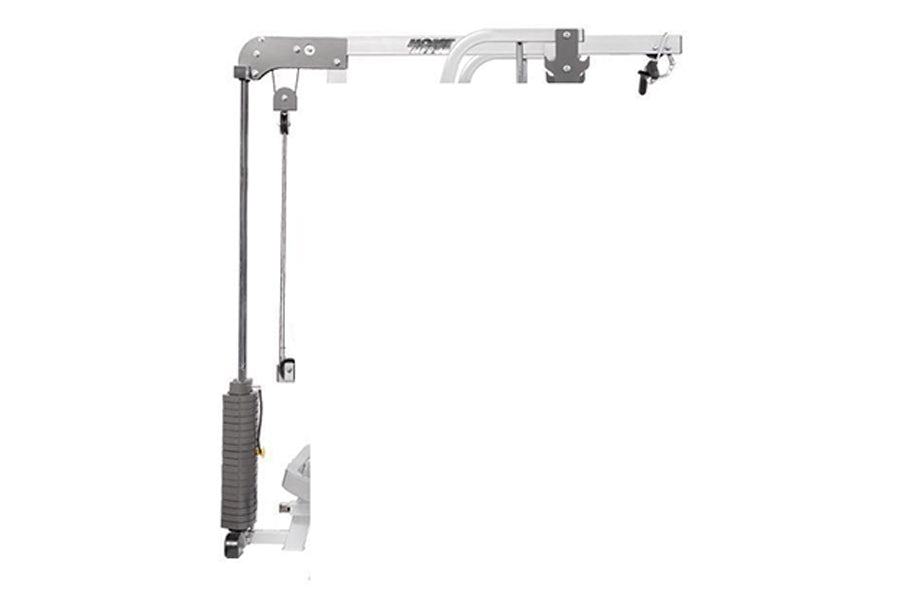 Hoist radial-loc weight stack system with gray and white metal frame ...