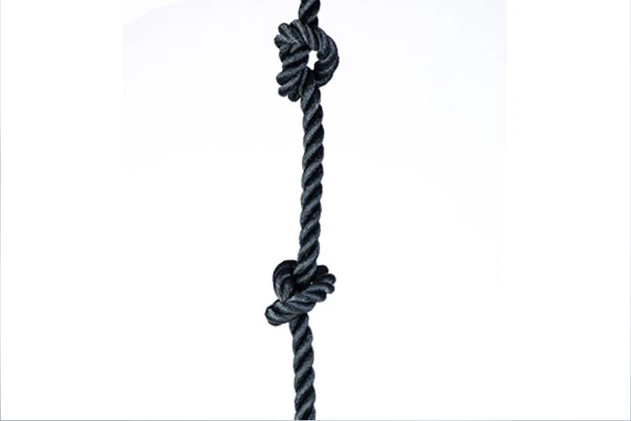 Knotted Climbing Rope (Black) for Gym | 360 Fitness Superstore