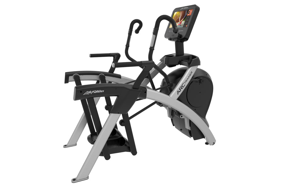 Arc trainer elliptical top
