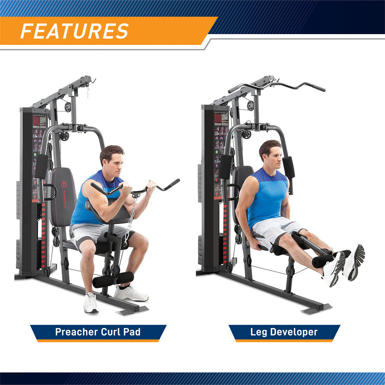 Marcy 150lb Stack Weight Home Gym MWM 989 360 Fitness Superstore
