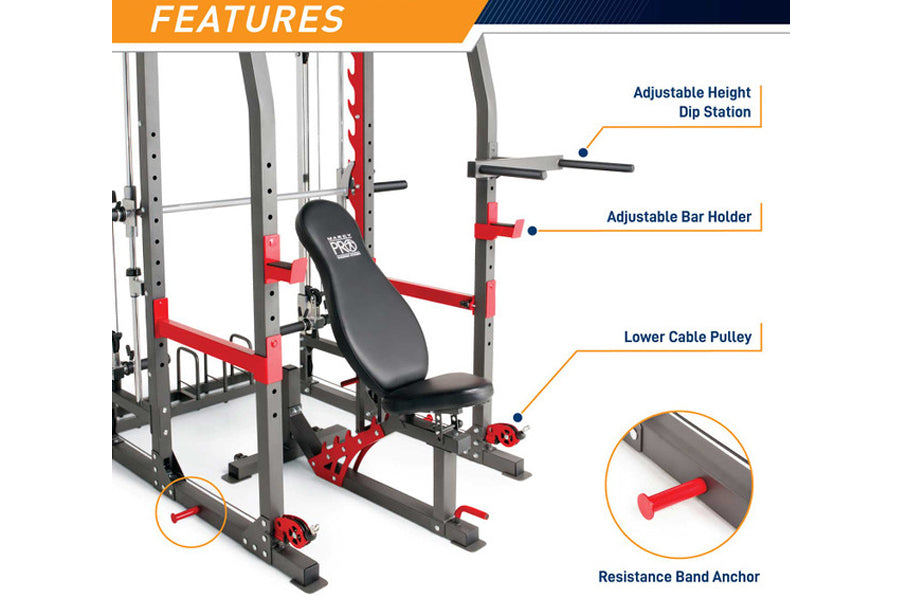 Marcy Pro Smith Machine Home Gym Training System Cage (SM-4903) (💥MEMORIAL SALE)