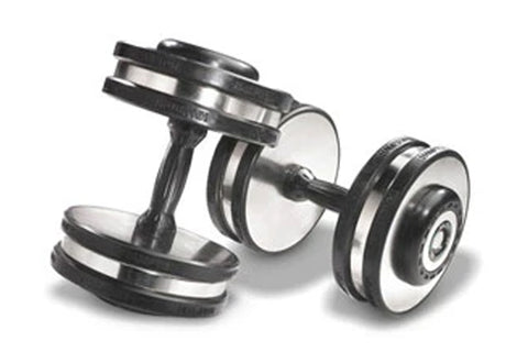 Warrior Rubber-Rim Chrome Fixed Dumbbells