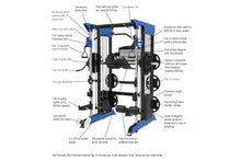 Load image into Gallery viewer, Warrior Power Rack Cage Cable Pulley Home Gym Smith Machine w/ Optional Jammer Arms
