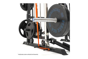 Warrior 801 Pro Power Rack Cage Functional Trainer Cable Pulley Home Gym w/ Smith Machine