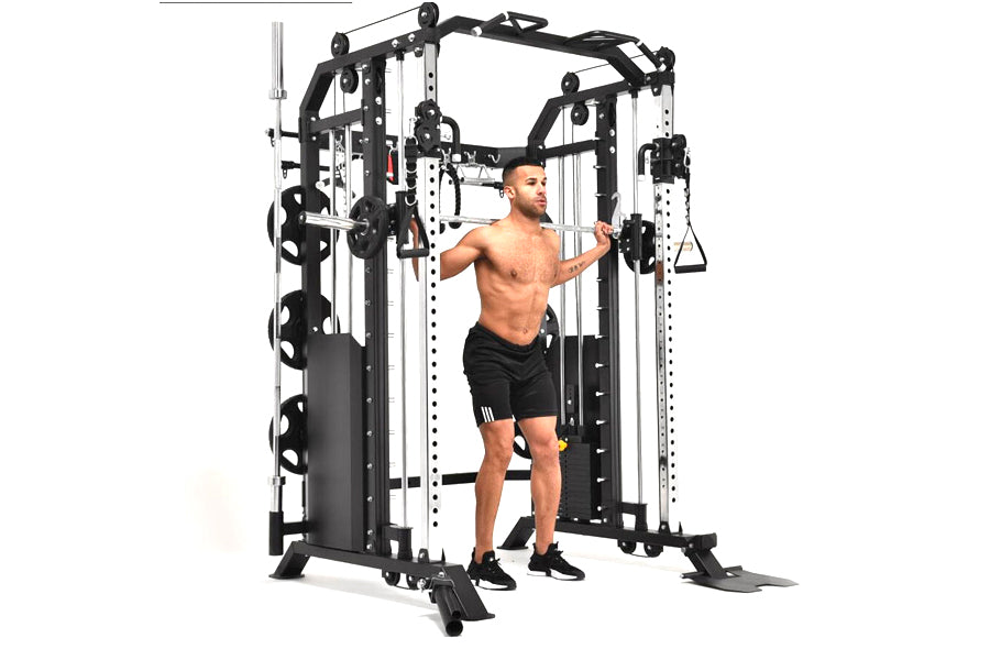 Warrior 801 Pro Power Rack Cage Functional Trainer Cable Pulley Home Gym w/ Smith Machine (🍂 FALL CLEARANCE SALE)