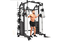 Load image into Gallery viewer, Warrior 801 Pro Power Rack Cage Functional Trainer Cable Pulley Home Gym w/ Smith Machine
