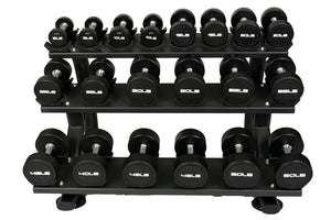 Warrior 3-Tier Compact Pro-Style Dumbbell Saddle Rack (10 Pair) (SALE)