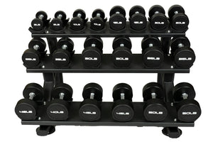 Warrior Pro Style Urethane Dumbbell Set 5 50lb