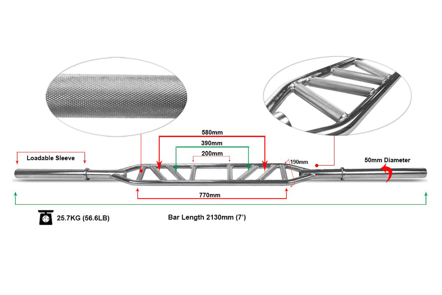 Multi grip olympic 2025 bar