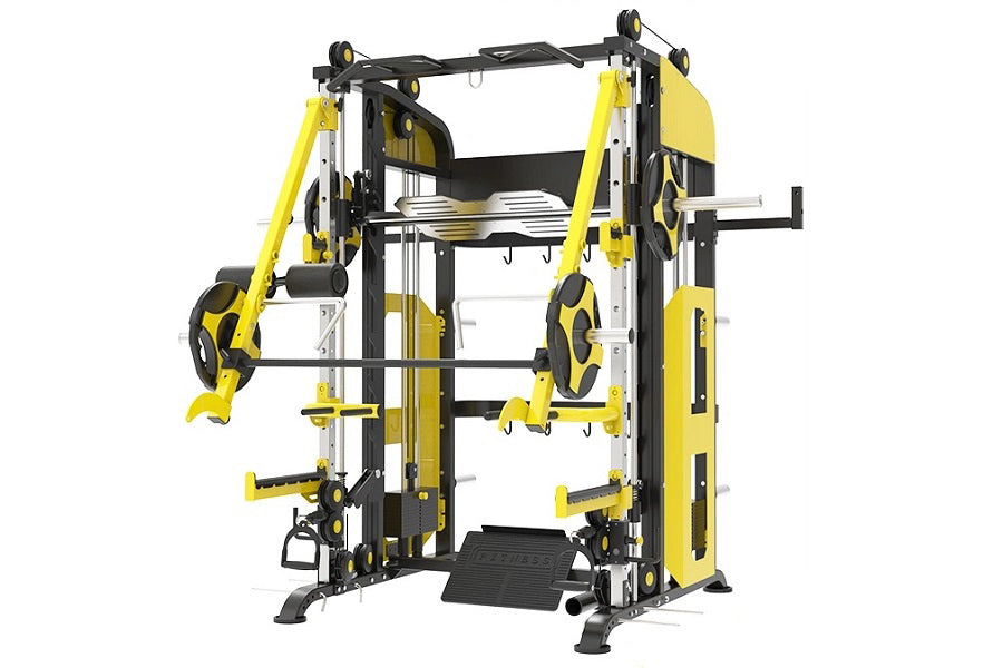 Warrior Power Rack Cage Cable Pulley Home Gym Smith Machine w/ Optional Jammer Arms